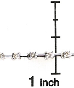 14k White Gold 1.00ct Diamond Link Bracelet