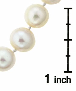 DaVonna 14k Gold Cultured Freshwater Pearl Necklace (9-10 mm/ 18 in)