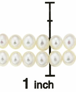 DaVonna 14k Gold Cultured Freshwater Pearl Bracelet (5-5.5 mm/ 7 in)