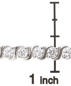 Sterling Essentials Sterling Silver 7-inch Cubic Zirconia Tennis Bracelet