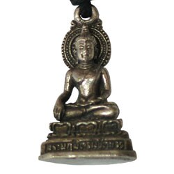 Sterling Silver Buddha Pendant Necklace
