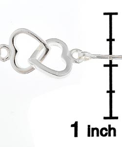 Sterling Silver Double Heart Bracelet