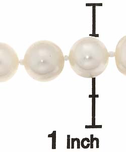 DaVonna Sterling Silver Freshwater Cultured Pearl Necklace (8-9 mm/ 18 in)