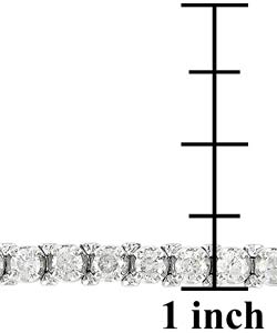 14k White Gold 4ct TDW Diamond Tennis Bracelet(H-J, I2-3)