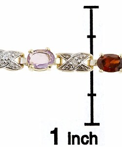 Glitzy Rocks 24k Goldplated Silver Gemstone Bracelet