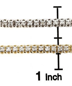 14k Gold 1ct TDW Diamond Lucida-look Bracelet