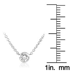 14k Gold 1/6ct Round Diamond Solitaire Pendant (H-I/ I1)