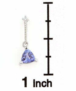 14k White Gold Tanzanite and Diamond Earrings