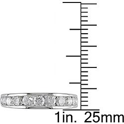 14k White Gold 1ct TDW Round Diamond Band (J-K, I2-I3)