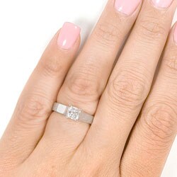 14k White Gold 1/2ct TDW Diamond Solitaire Ring (G-H, I1-I2)