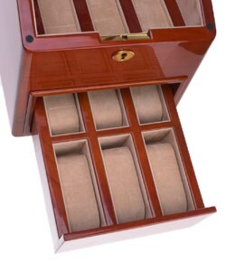 Cherry Two-watch Winder and 11-watch Collection Box