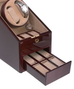 Burgundy Two-watch Winder/ 11-watch Collection Box