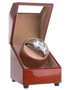 Single Watch Burgundy Finish Winder
