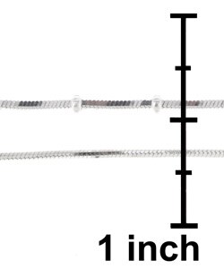 Sterling Silver Snake and Bead Anklet Set