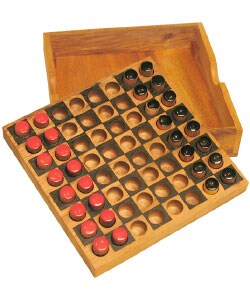 Handcrafted Travel Chess/Checkers Game