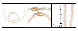 DaVonna Child's Pearl Necklace and Bracelet Set (4-5 mm) (Case of 5)