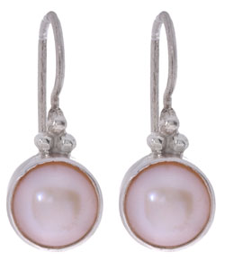 Sterling Silver and Baroque Pearl Earrings (Nepal)
