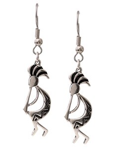 Sterling Silver Kokopelli Earrings