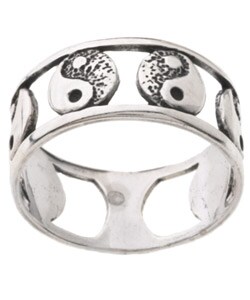 Sterling Silver Yin Yang  Ring