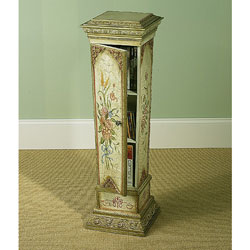 Hand-painted Floral Storage Pedestal