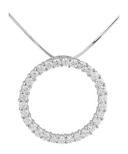 Tressa Sterling Silver CZ Circle Pendant