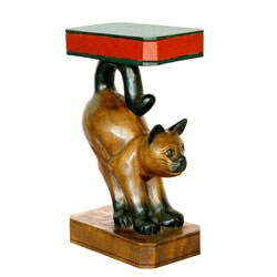 Hand-carved Cat Table