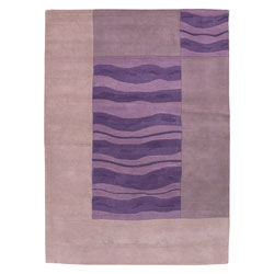 Hand-tufted Waves Collection Wool Rug (9' x 13')
