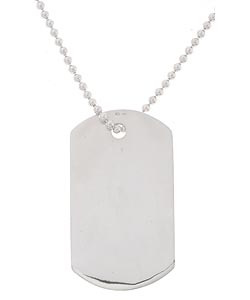Sterling Essentials Sterling Silver 30-inch Wounded Warrior Project Dog Tag Necklace
