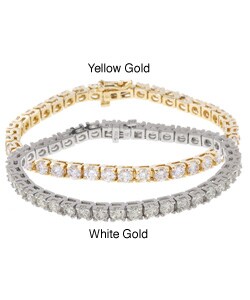 14k Gold 10ct Diamond Traditional Tennis Bracelet (I, SI2)