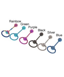 Titanium Barbell with Hoop