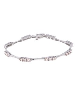 14k Gold 2ct TDW Diamond 3-stone Tennis Bracelet (J, I1)
