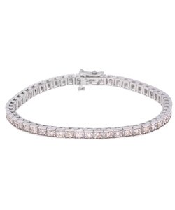 14k Gold 4ct Diamond Tennis Bracelet (I-J, I1 )