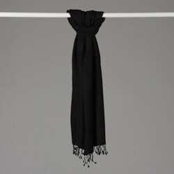 Himalaya Trading Co. Black Pashmina and Silk Shawl