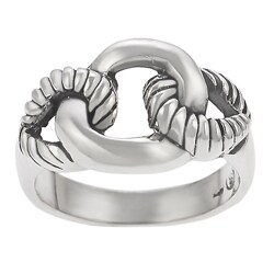 Sterling Silver Rope Link Ring