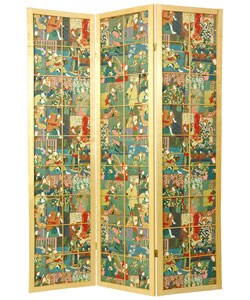 Wood and Fabric Kabuki Shoji Screen (China)