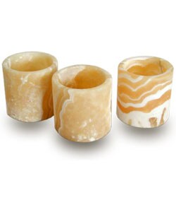 Set of 3 Alabaster Cylinders (Egypt)