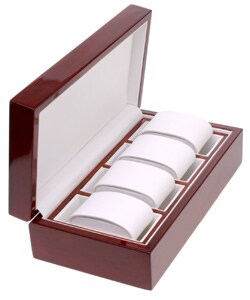 Burgundy Four-watch Collection Box