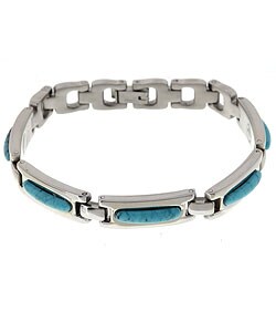 Stainless Steel Turquoise Magnetic Bracelet (case of 6)