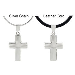 Sterling Silver High Polish Cross Necklace