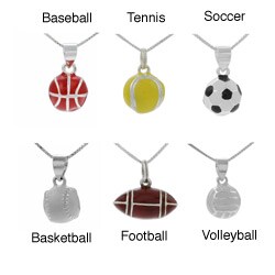 Sterling Silver Sports Theme Pendant (Options)