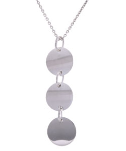 Italian Sterling Silver Three Disc Pendant