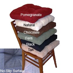 Faux Suede Chamois Hugger Non-slip Seat Cushion (Set of 4)