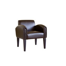 Dark Brown Bi-cast Leather Arm Chair