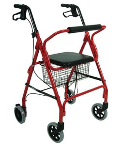 Lightweight Rolling Walker with Seat and Brakes