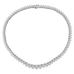 Platinum 30.16ct TDW Round Diamond Necklace (G-H, SI1-SI2)