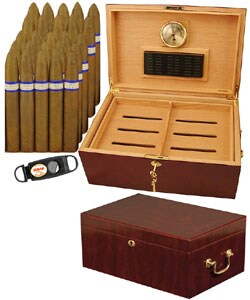Cuban Combo No. 3 Perfecto Humidor with Cigars