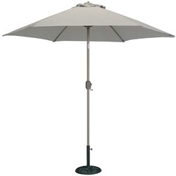 9-Foot Aluminum Outdoor Market Umbrella with Crank and Auto-tilt