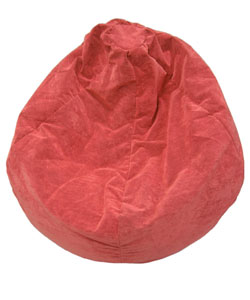 Kid's Sueded Corduroy Strawberry Beanbag Chair