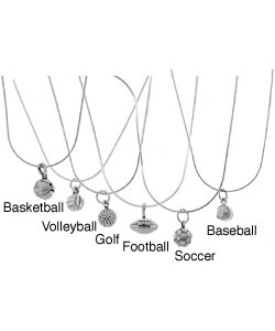 Sterling Silver Sport Theme Charm Pendant