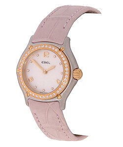 Ebel 1911 Mini Two-tone Diamond Pink Strap Watch